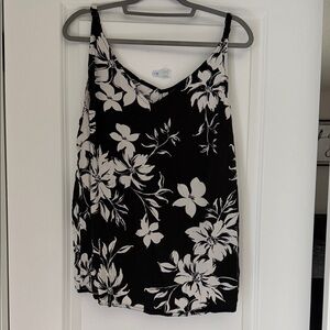 Torrid Black and White Floral Camisole